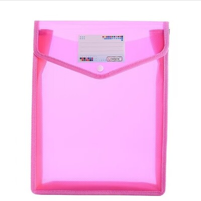 Foldere de fișiere din plastic A5 rezistente la apă, plic A5, portofel pentru fișiere, organizator de documente cu închidere rapidă și buzunar pentru etichete