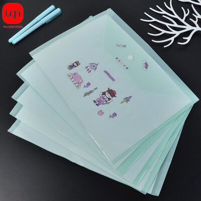 5vnt plastikinis dokumentų maišelis 16C A4 popieriaus laikymo aplankas PP skaidrus dokumentų aplankas su etikete vandeniui atsparus dokumentų maišelis