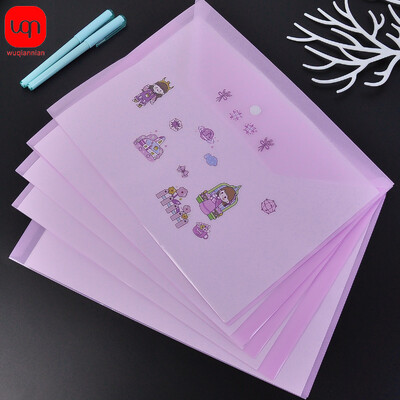 5vnt plastikinis dokumentų maišelis 16C A4 popieriaus laikymo aplankas PP skaidrus dokumentų aplankas su etikete vandeniui atsparus dokumentų maišelis