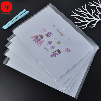 5vnt plastikinis dokumentų maišelis 16C A4 popieriaus laikymo aplankas PP skaidrus dokumentų aplankas su etikete vandeniui atsparus dokumentų maišelis