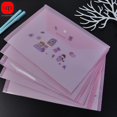 5vnt plastikinis dokumentų maišelis 16C A4 popieriaus laikymo aplankas PP skaidrus dokumentų aplankas su etikete vandeniui atsparus dokumentų maišelis