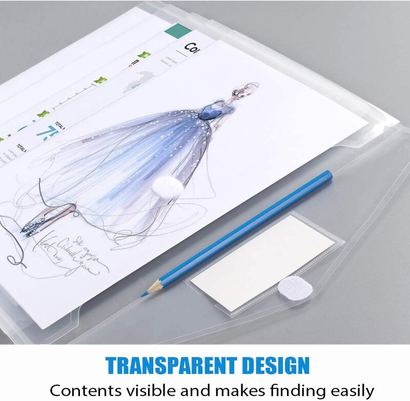 SKYSONIC 5pcs/Lot A4 Snap File Bag Šarene PP plastične datoteke Uredska informacijska torba Bill Storage Organizator Držač pribora