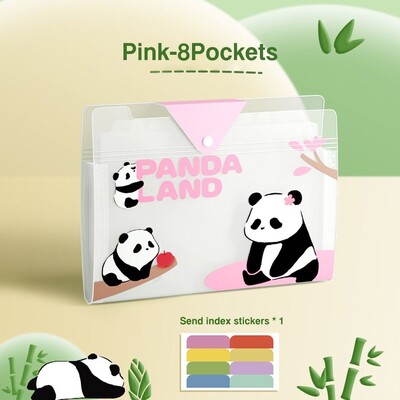 Modna torba za datoteke 5/8/12 džepova, proširenje, veliki kapacitet, portfolio s povjerljivim filmom Panda PP A4 mapa s datotekama Školski ured