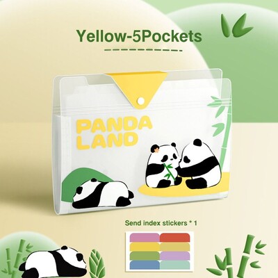 Modna torba za datoteke 5/8/12 džepova, proširenje, veliki kapacitet, portfolio s povjerljivim filmom Panda PP A4 mapa s datotekama Školski ured