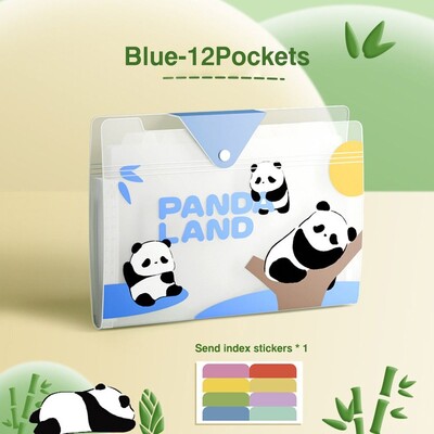 Modna torba za datoteke 5/8/12 džepova, proširenje, veliki kapacitet, portfolio s povjerljivim filmom Panda PP A4 mapa s datotekama Školski ured