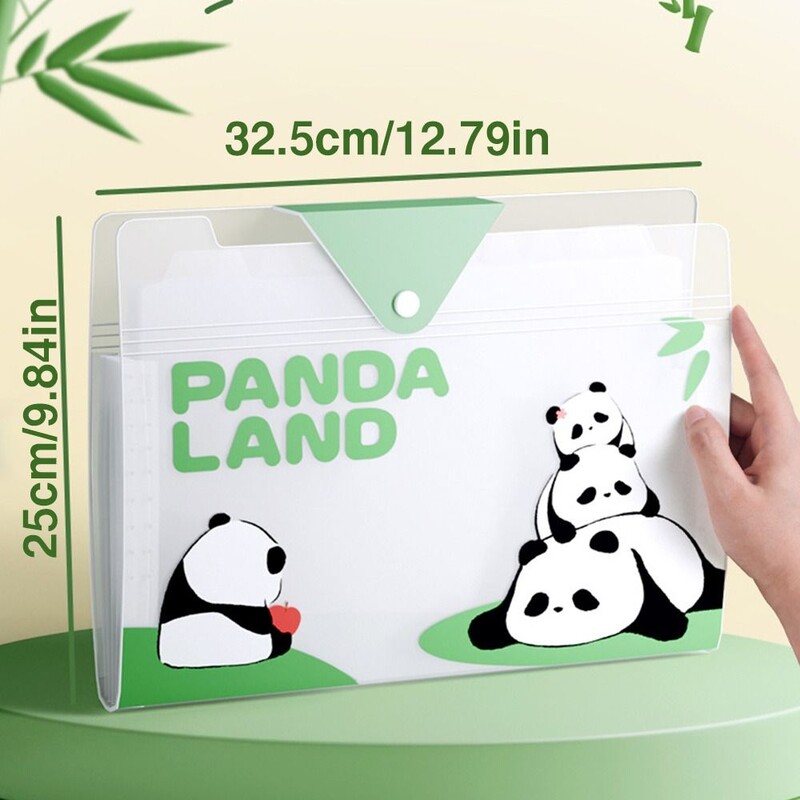 Modna torba za datoteke 5/8/12 džepova, proširenje, veliki kapacitet, portfolio s povjerljivim filmom Panda PP A4 mapa s datotekama Školski ured