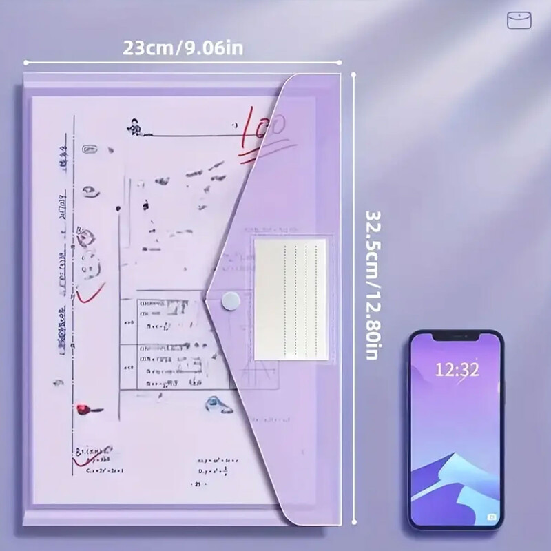 10vnt A4 permatomas plastikinis rinkmenų maišelis Dokumentų duomenų saugojimo maišelis su užspaudžiamu mygtuku Dokumentų popierių organizatorius Kanceliarinės prekės