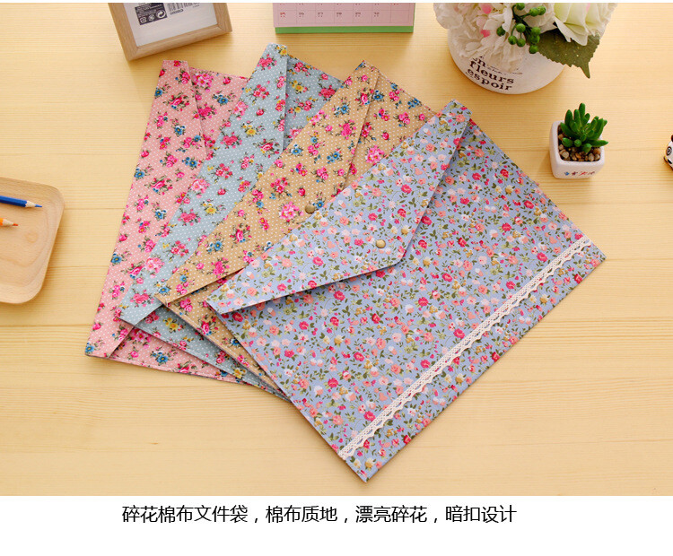 Pastoracinio stiliaus elegantiškas kartotekų maišelis, gėlių A4 formato rinkmenų laikymo krepšys, veltinio maišelis