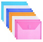 10 paketa A7 prozirne plastične male omotnice s kukicom i petljom za zatvaranje 5 x 7 omotnica za kućni ured, račun/provjera/fotografije