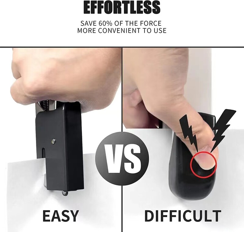 No.12/10 Ръчен телбод Метални спестяващи труд здрави и издръжливи ръчни клещи за телбод, Включва 1000 телбода（Произволен цвят）