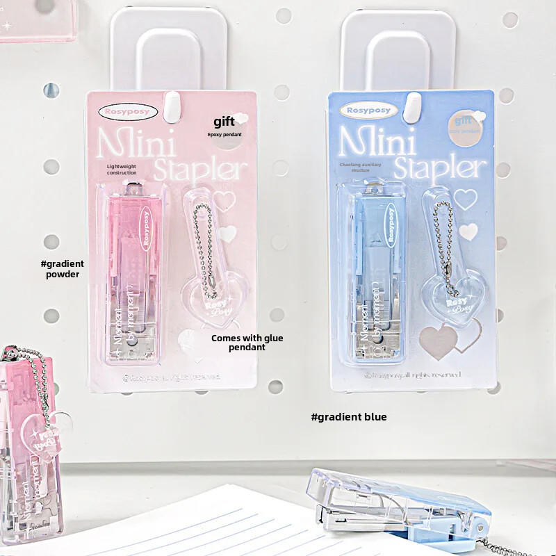 Rosyposy miniklammerdaja Kõrge esteetiline selge gradiendiga jää läbipaistev kokkupandav kaasaskantav klammerdaja raamatute dokumentide jaoks