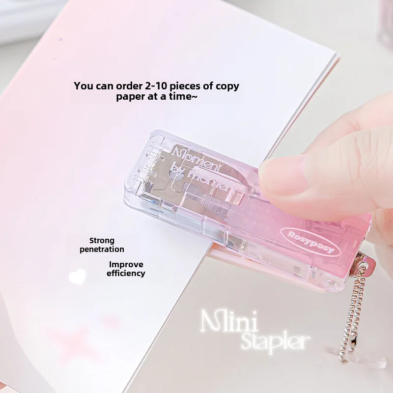 Rosyposy miniklammerdaja Kõrge esteetiline selge gradiendiga jää läbipaistev kokkupandav kaasaskantav klammerdaja raamatute dokumentide jaoks