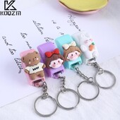 Slatka crtana mini klamerica privjesak za ključeve Macaron boja Student kreativna klamerica praktičan privjesak za ključeve