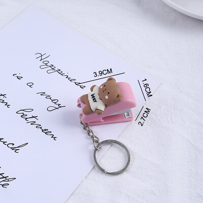 Slatka crtana mini klamerica privjesak za ključeve Macaron boja Student kreativna klamerica praktičan privjesak za ključeve