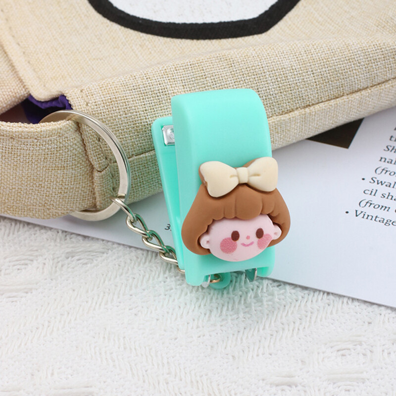 Slatka crtana mini klamerica privjesak za ključeve Macaron boja Student kreativna klamerica praktičan privjesak za ključeve