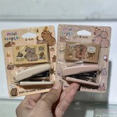 Set de mini capsatoare Capybara cu capse, 1 buc. Liant de hârtie cu desene animate, articole de papetărie, instrumente de legare pentru birou, rechizite școlare