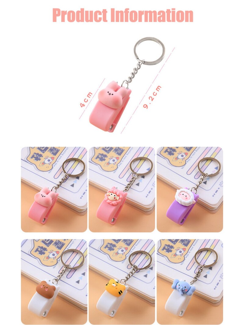 Armas multikas miniklammerdaja kaasaskantav võtmehoidja klambrihoidja õpilastele paberköitja kirjatarbed kooli kontoritarbed