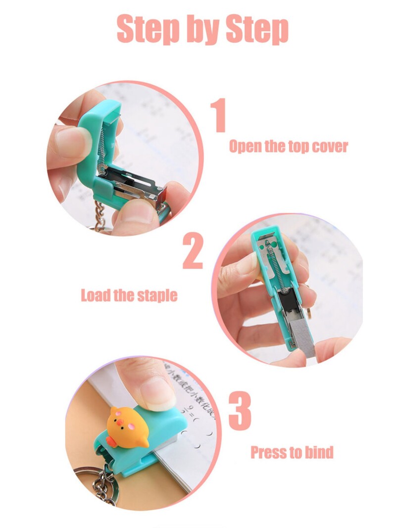 Armas multikas miniklammerdaja kaasaskantav võtmehoidja klambrihoidja õpilastele paberköitja kirjatarbed kooli kontoritarbed