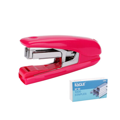 Mini capsator Eagle, capacitate de 10 coli, cu 1000 de capse gratuite nr. 10, dispozitiv de îndepărtare a capselor încorporat convenabil, rechizite școlare și de birou