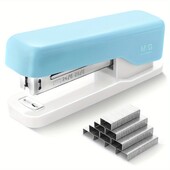 M&G 1tk klammerdaja 12# tööjõudu säästev kaasaskantav vastupidav lauaarvuti klammerdaja kontoritarbed pisikesed armsad makaroonid roheline/roosa/sinine