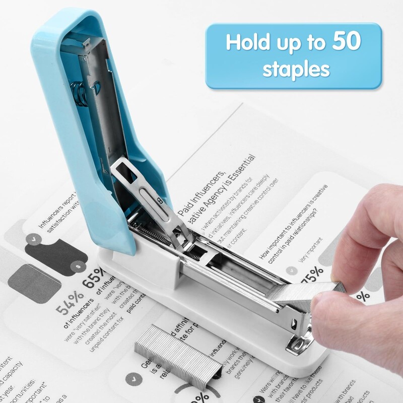 M&G 1tk klammerdaja 12# tööjõudu säästev kaasaskantav vastupidav lauaarvuti klammerdaja kontoritarbed pisikesed armsad makaroonid roheline/roosa/sinine