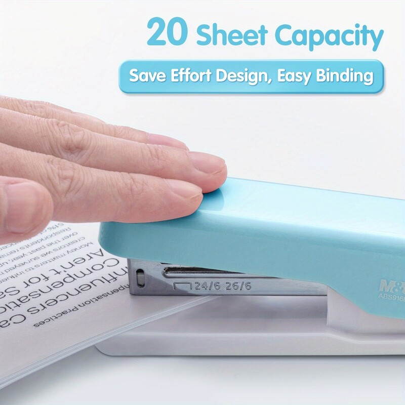 M&G 1tk klammerdaja 12# tööjõudu säästev kaasaskantav vastupidav lauaarvuti klammerdaja kontoritarbed pisikesed armsad makaroonid roheline/roosa/sinine