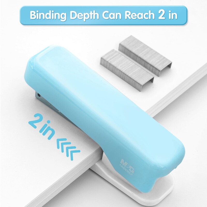 M&G 1tk klammerdaja 12# tööjõudu säästev kaasaskantav vastupidav lauaarvuti klammerdaja kontoritarbed pisikesed armsad makaroonid roheline/roosa/sinine