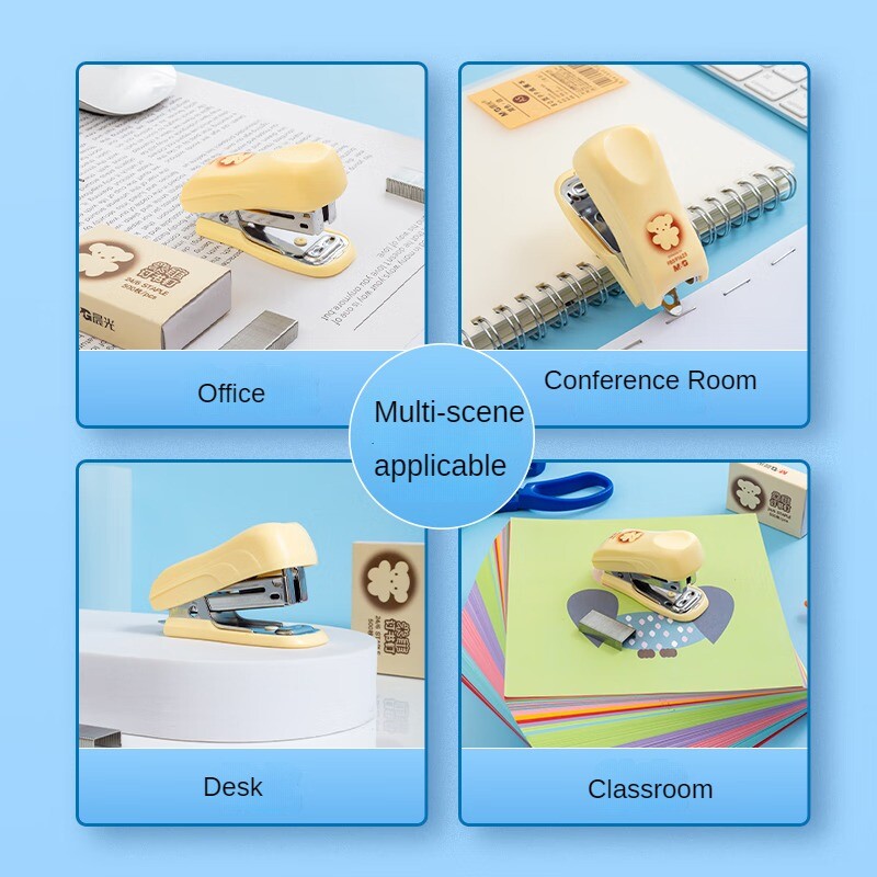 Set capsator M&G 12# (capsator + capse) Capsator mic Capsator portabil Seria Miffy pentru biroul studenților