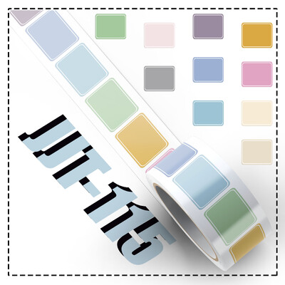 500 vnt. spalvotų blokų etikečių ritininiai lipdukai INS stiliaus grafiti lipdukai nešiojamam kompiuteriui riedlentei rankinei sąskaitai bagažo animacinių filmų žaislų lipdukai