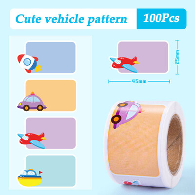 100/280 buc autocolant cu nume de desene animate, autocolant nemarcat, impermeabil și rezistent la rupere, autocolant cu semnătură de clasificare a cărții de nume