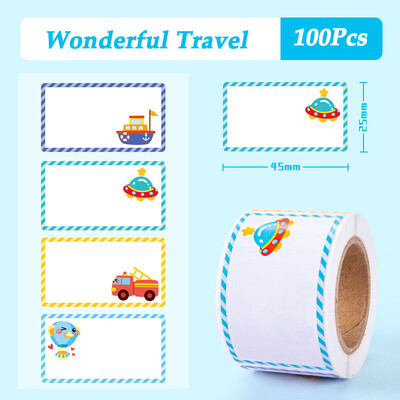 100/280 buc autocolant cu nume de desene animate, autocolant nemarcat, impermeabil și rezistent la rupere, autocolant cu semnătură de clasificare a cărții de nume