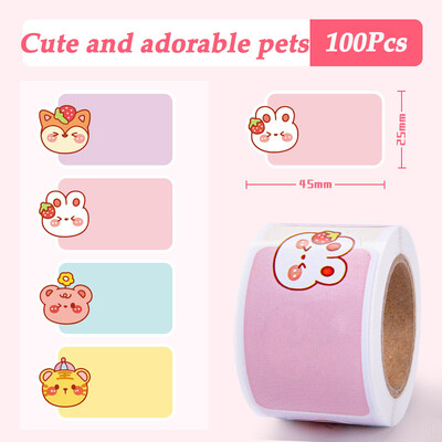 100/280 buc autocolant cu nume de desene animate, autocolant nemarcat, impermeabil și rezistent la rupere, autocolant cu semnătură de clasificare a cărții de nume