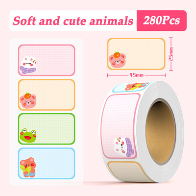 100/280 buc autocolant cu nume de desene animate, autocolant nemarcat, impermeabil și rezistent la rupere, autocolant cu semnătură de clasificare a cărții de nume