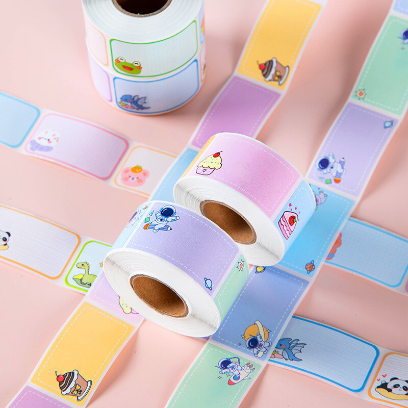 100/280 buc autocolant cu nume de desene animate, autocolant nemarcat, impermeabil și rezistent la rupere, autocolant cu semnătură de clasificare a cărții de nume