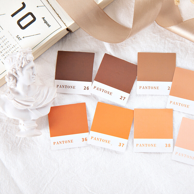45 бр. Комплект стикери Pantone 44 мм Мини цветна карта Стикер Етикет Етикет Декорация Печат Дневник Книга Ученик Подарък A6398