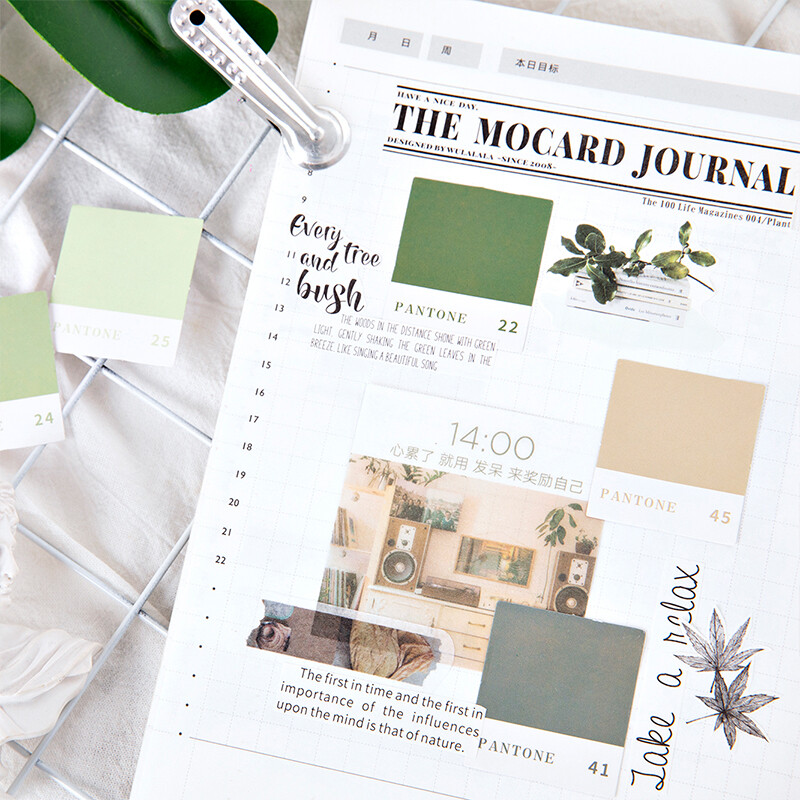 45 бр. Комплект стикери Pantone 44 мм Мини цветна карта Стикер Етикет Етикет Декорация Печат Дневник Книга Ученик Подарък A6398