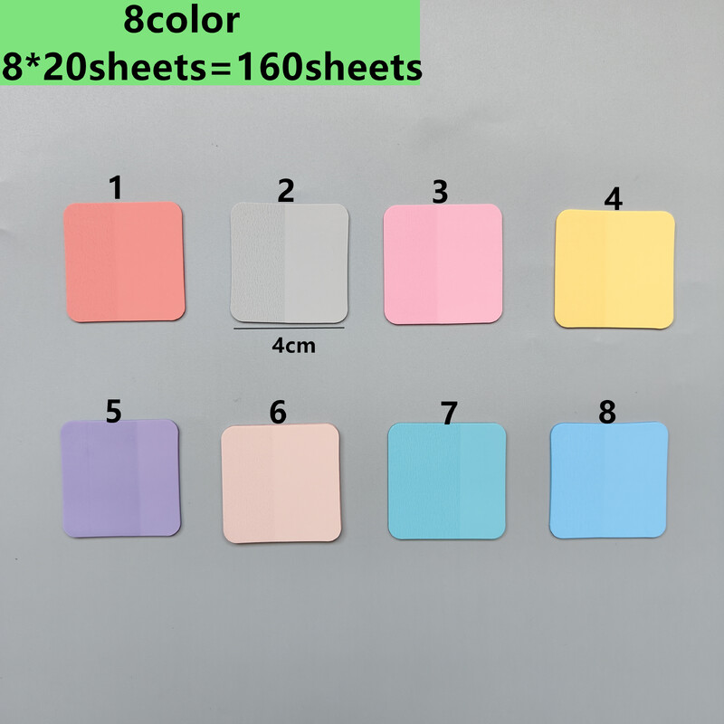160 листа Прозрачен етикет за лепкави бележки Самозалепващи се Kawaii Прозрачни отметки Анотация Книги Маркер за страници Канцеларски материали