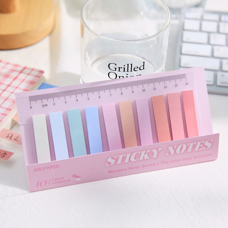 200 de coli/set de autocolante cu index colorat Moranti pentru marcare, autocolante creative pentru papetărie pentru mesaje