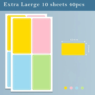 10 listova Šarene naljepnice s naljepnicama Kawaii naljepnica s rukom pisanim indeksom Naljepnica s vodootpornim oznakama klasifikacije Ljepljive oznake za pakiranje