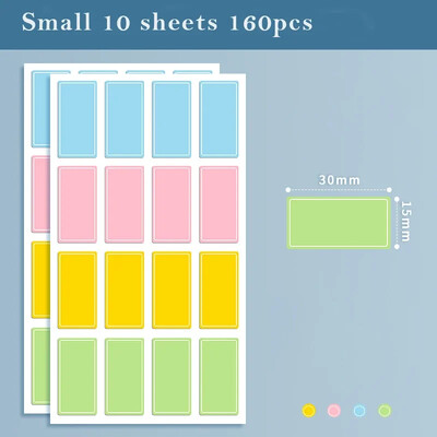 10 listova Šarene naljepnice s naljepnicama Kawaii naljepnica s rukom pisanim indeksom Naljepnica s vodootpornim oznakama klasifikacije Ljepljive oznake za pakiranje