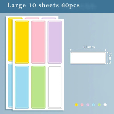 10 listova Šarene naljepnice s naljepnicama Kawaii naljepnica s rukom pisanim indeksom Naljepnica s vodootpornim oznakama klasifikacije Ljepljive oznake za pakiranje