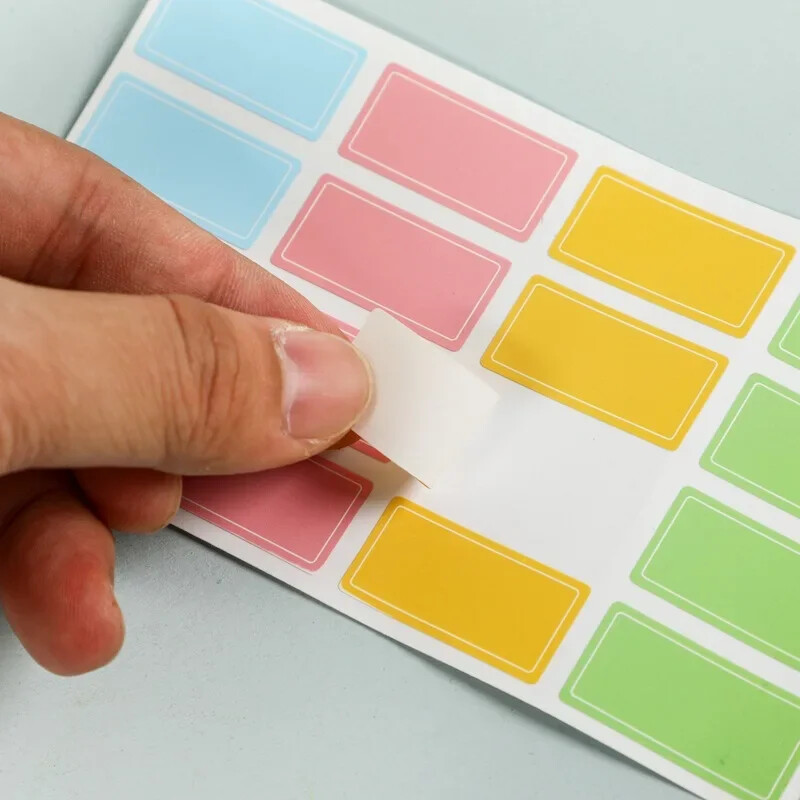 10 listova Šarene naljepnice s naljepnicama Kawaii naljepnica s rukom pisanim indeksom Naljepnica s vodootpornim oznakama klasifikacije Ljepljive oznake za pakiranje