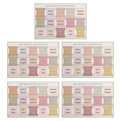 5 coli index biblic etichetă autocolant marcaj autocolante ușor de citit Biblie carte file imprimare mare file laminate biblice pentru studiu de citit