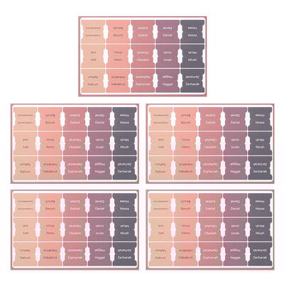 5 coli index biblic etichetă autocolant marcaj autocolante ușor de citit Biblie carte file imprimare mare file laminate biblice pentru studiu de citit