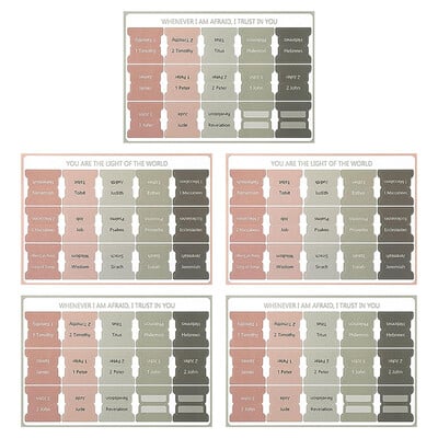 5 coli index biblic etichetă autocolant marcaj autocolante ușor de citit Biblie carte file imprimare mare file laminate biblice pentru studiu de citit