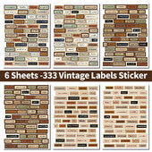 6 lapų senovinių angliškų žodžių lipdukų rinkinys, skirtas žurnalams, iškarpų knygai, užrašų knygelės „Metų žodžio“ etiketės, žurnalų reikmenys