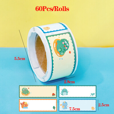 60 vnt. / ritinėliai Juostelės pavadinimo etiketės lipdukai vaikams mokyklos raštinės reikmenys vandens butelis Kawaii pranešimų rodyklės etiketės Lipnus lipdukas vaikams