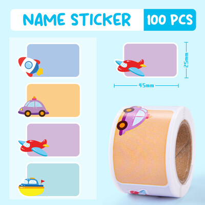 100/280 vnt Vaikų darželio animacinio filmo pavadinimas Ranka rašytas vandens puodelio reikmenų lipdukas Besiūlis, vandeniui atsparus plyšimui atsparus parašo lipdukas