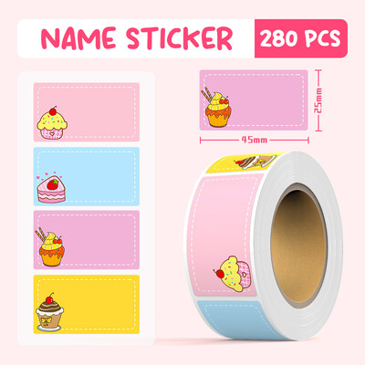 100/280 vnt Vaikų darželio animacinio filmo pavadinimas Ranka rašytas vandens puodelio reikmenų lipdukas Besiūlis, vandeniui atsparus plyšimui atsparus parašo lipdukas