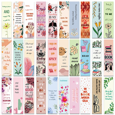 30 vnt Žymių skaitymas Paprasti literatūriniai puslapiai Knygų užrašų knygelės puslapiai Sukarpykite mokiniams kūrybingas dovanas su popierinėmis kortelėmis